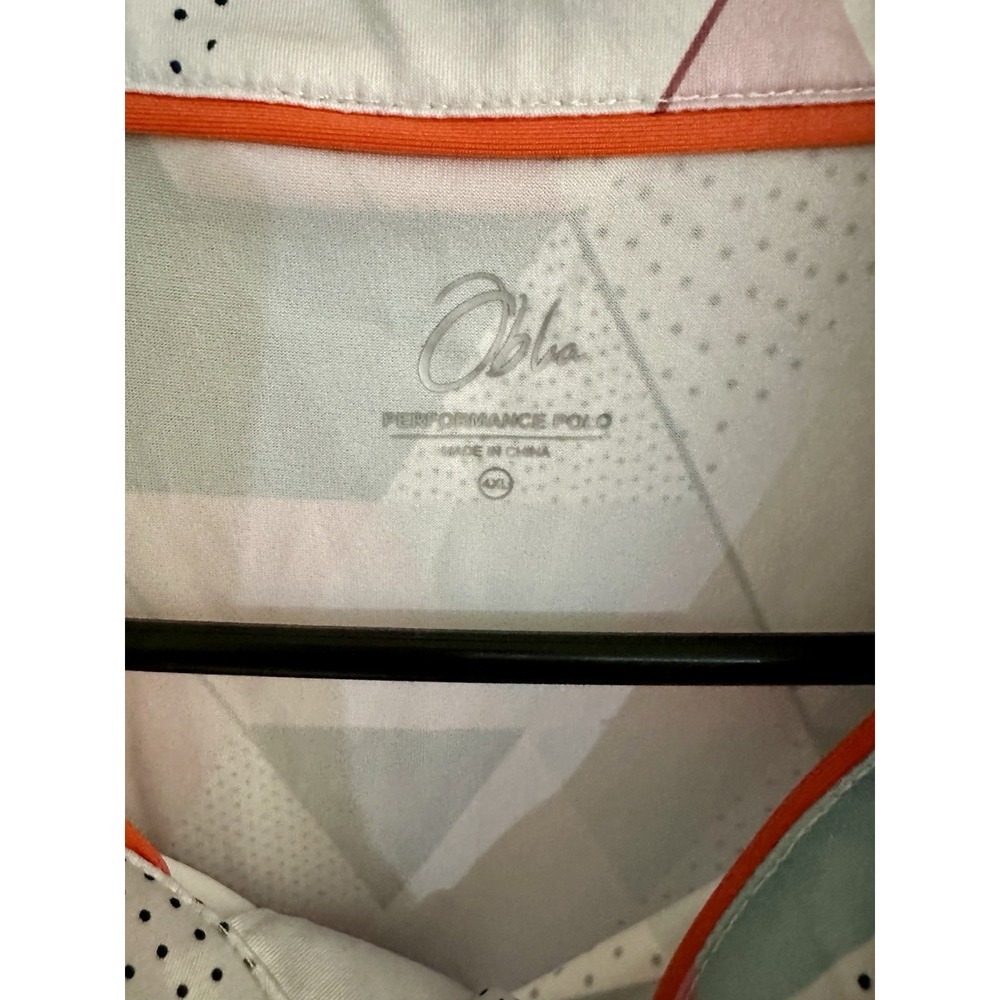 Obla NWT Performance Golf Polo Shirt Men 4XL AOP Printed Quick Dry Stretch UPF - Picture 4 of 8